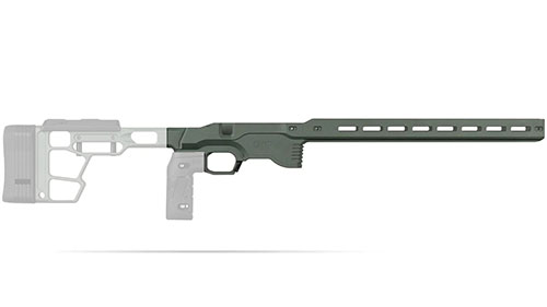 Das MDT ACC Premier GEN2 Chassis bietet eine stabile Plattform mit einem kompakten 15" Forend, ARCA-Schiene und einfacher Installation für präzise Schüsse.